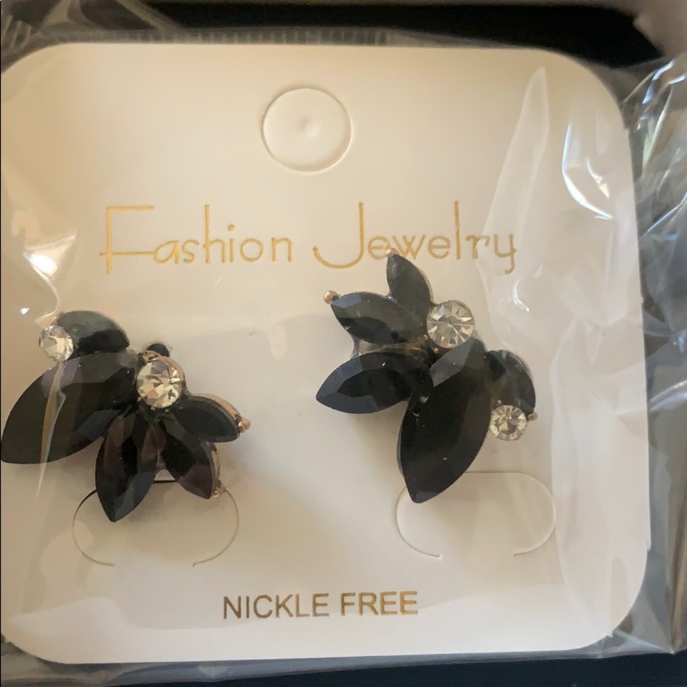 Black fashion earrings